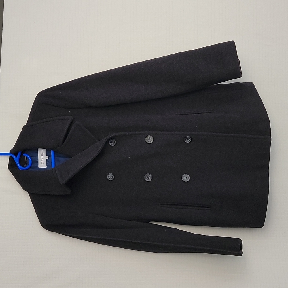 Calvin Klein Dark Gray Wool Peacoat